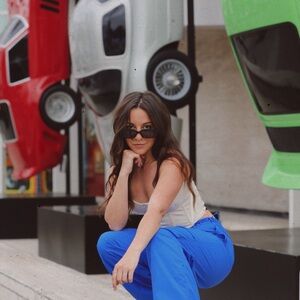 Electric Blue Parachute Pants